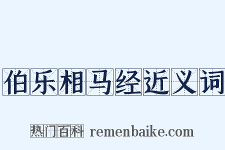 伯乐相马经近义词是什么意思的图片